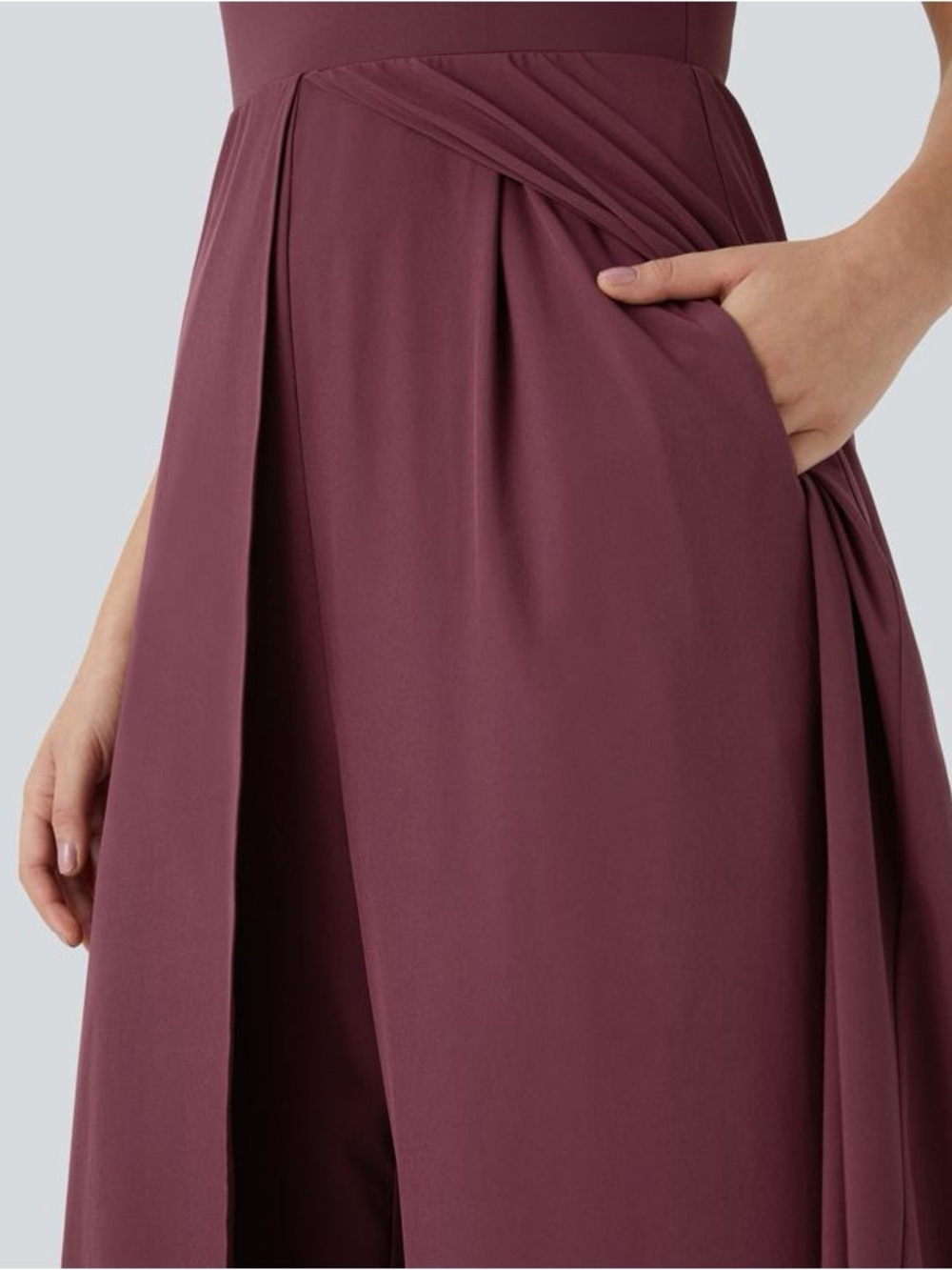 HALARA Breezeful Zipper Sleeveless Pocket Quick Dry Jumpsuit Amaranth Medium T - Picture 6 of 6